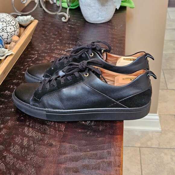 Shoe The Bear Men's Leather/Suede Sneakers, Black, Sz 12 - Picture 3 of 16